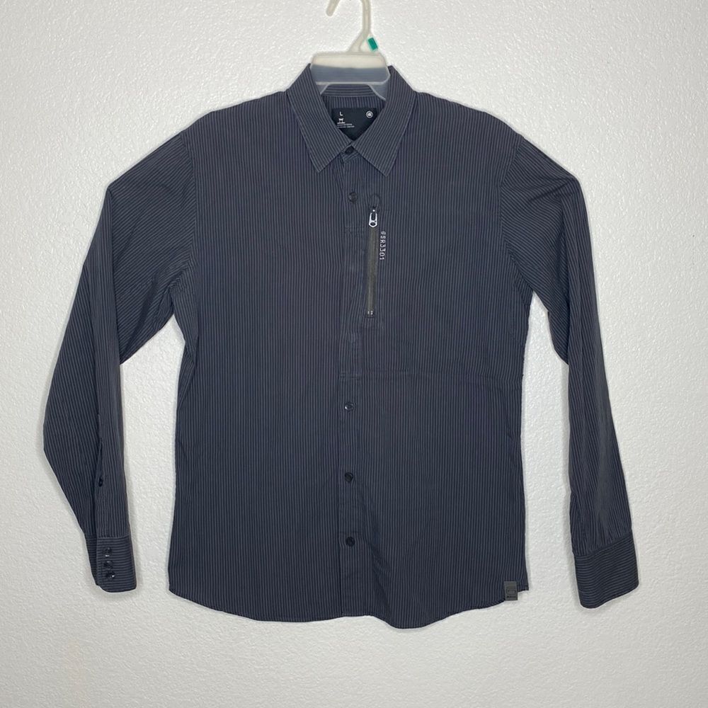 G- STAR RAW Men’s Striped Long Sleeves Shirt Size L